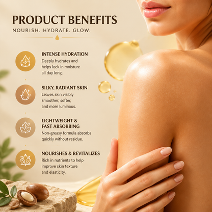 Fast-Absorbing Natural Body Oil, Vitamin E Antioxidant Skin Repair Oil