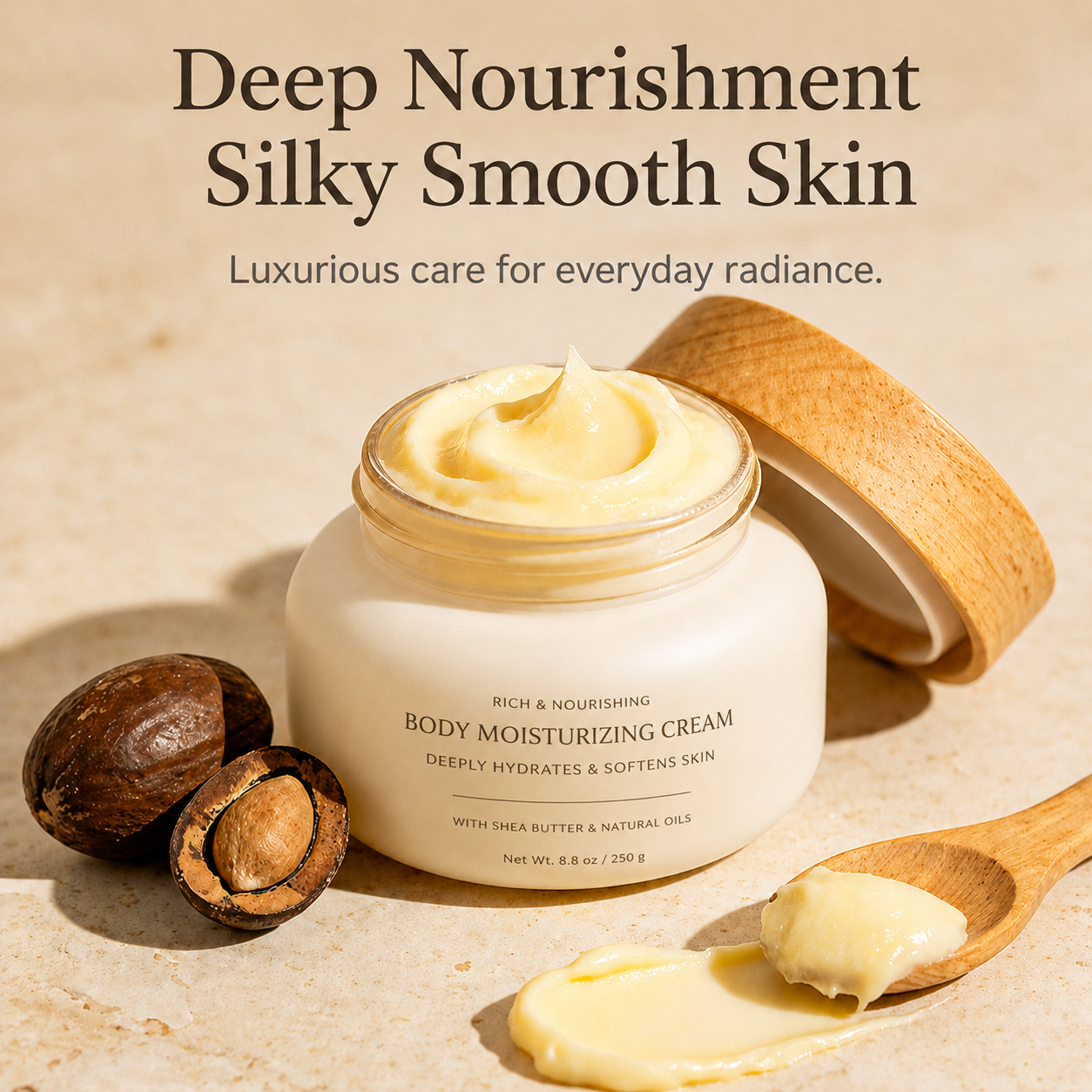 Natural Plant-Based Body Moisturizer, Long-Lasting Hydration for All Skin Types