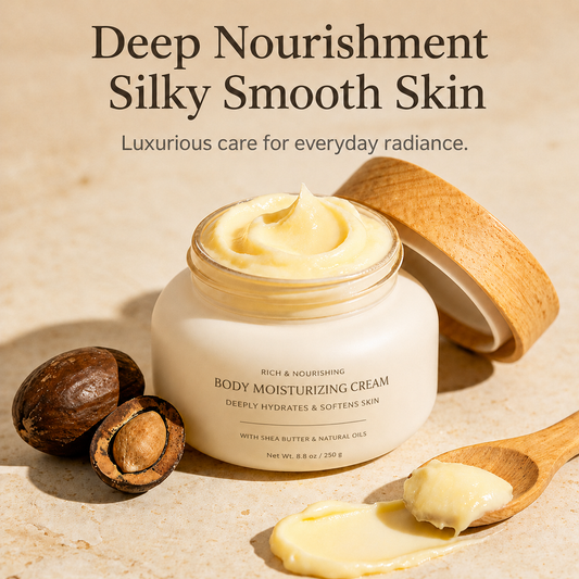 Natural Plant-Based Body Moisturizer, Long-Lasting Hydration for All Skin Types
