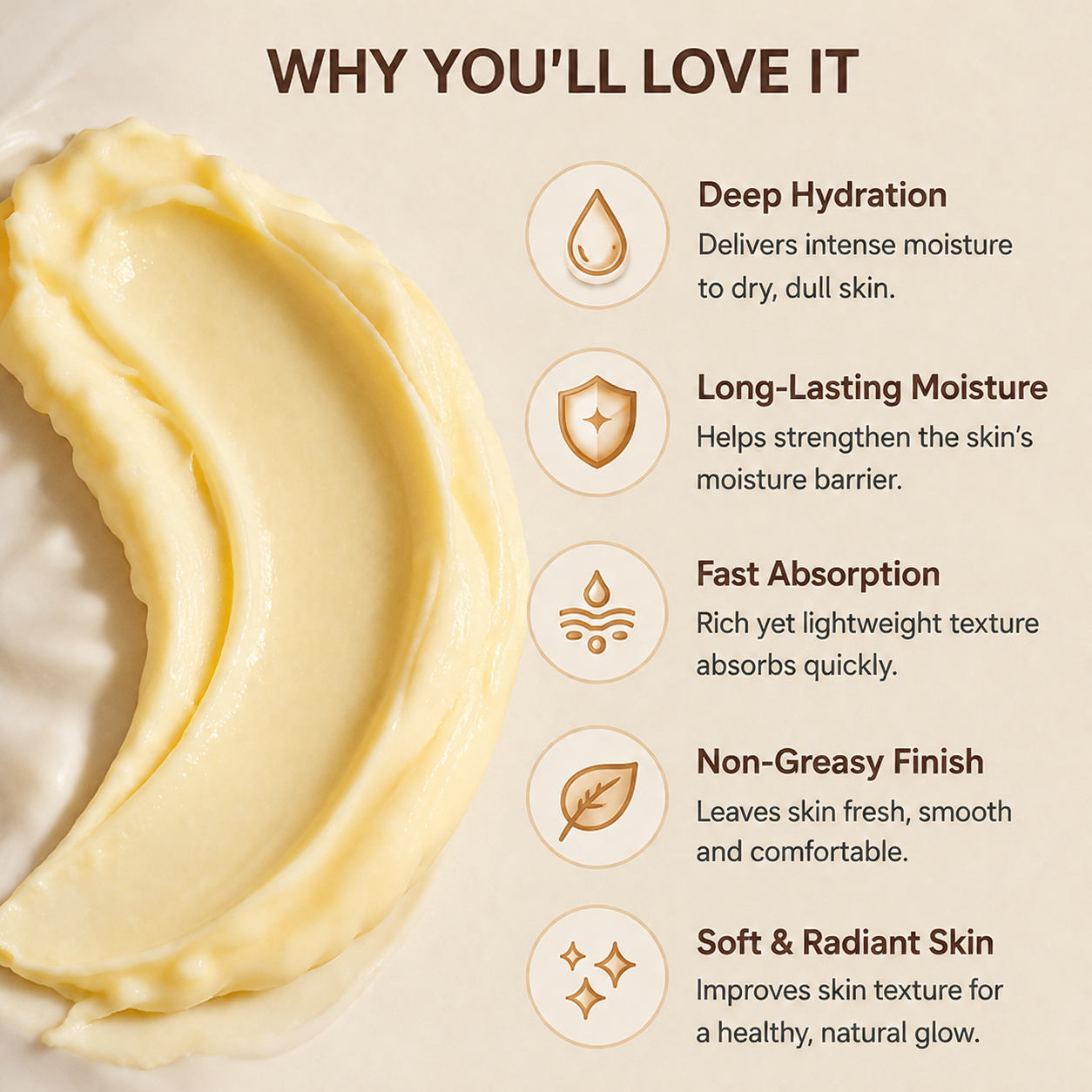 Natural Papaya Extract Body Moisturizer, Long-Lasting Hydration for All Skin Types