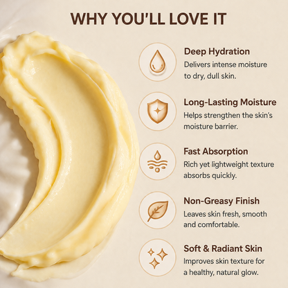 Natural Papaya Extract Body Moisturizer, Long-Lasting Hydration for All Skin Types