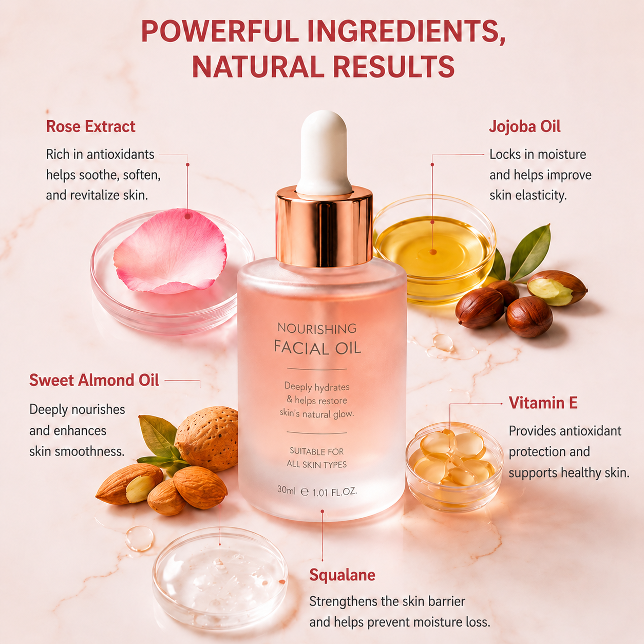 Natural Plant-Based Body Oil, Non-Greasy Deep Hydration for All Skin Types