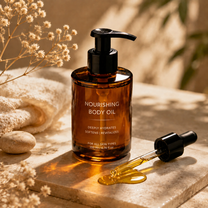 Fast-Absorbing Plant-Based Body Oil, Vitamin E & Sweet Almond Skin Repair Oil